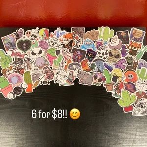 6 surprise stickers